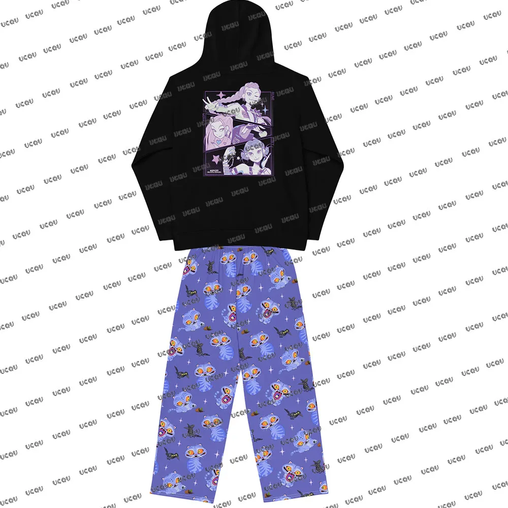 

Толстовки KPop Demon Hunters с пижамами 2025 KPop Demon Hunters, толстовка с принтом тигра для мужчин и женщин, модная толстовка для пар