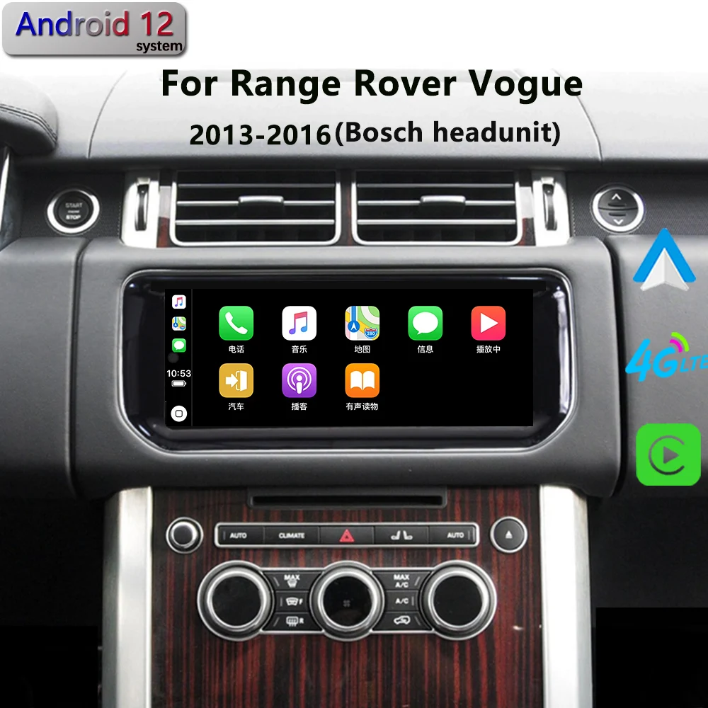 

Android 12 Car Radio CarPlay GPS Navigation Stereo Multimedia Player For Range Rover Vogue L405 2015 Bosch Host Unit HD Screen