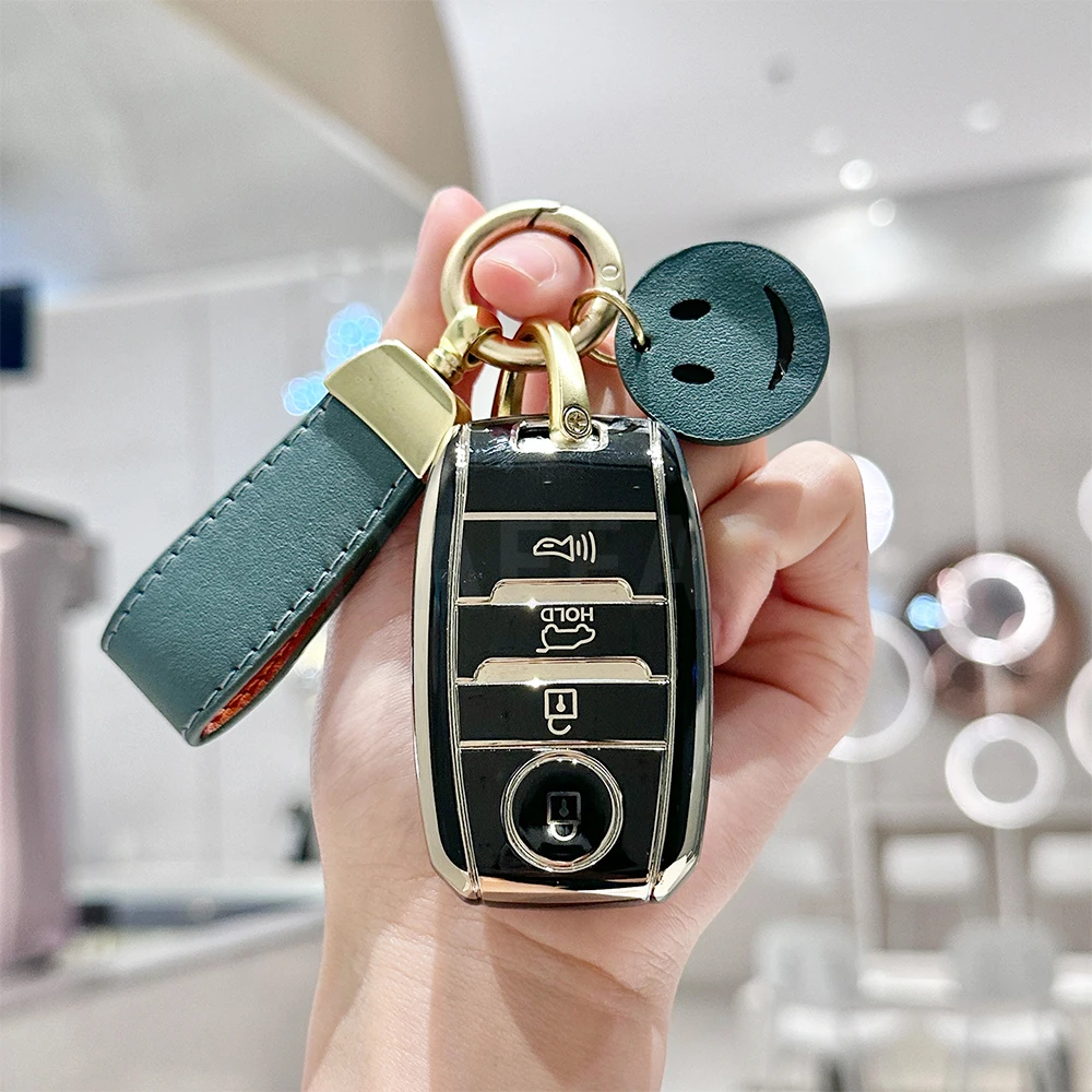 For KIA Rio Rio5 Sportage Ceed Cerato K3 KX3 K4 K5 Sorento Optima Picanto TPU Car Remote Key Case Cover Shell Accessories