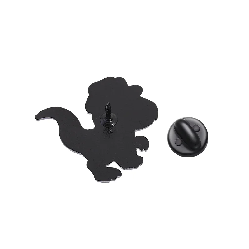 Abenteuer Tier Dinosaurier Brosche Emaille Pins Lustige süße Cowboy Dinosaurier Broschen Kragen Revers Abzeichen Schmuck Geschenk für Freunde – Detail 8
