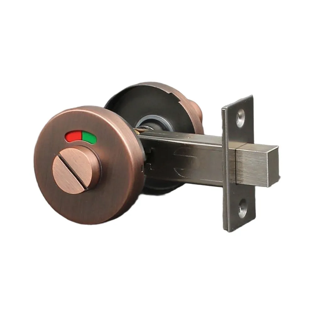 Stainless Steel Toilet Partition Lock with Occupancy Indicator for Restroom Stall Doors in College Campuses and Universities