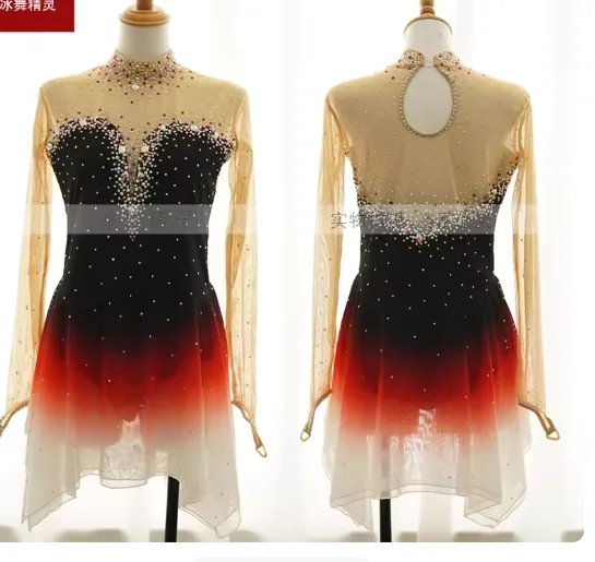 платье для фигурного катания Figure Skating Dress For Children Adults And Women Professional Competition eiskunstlauf kleider