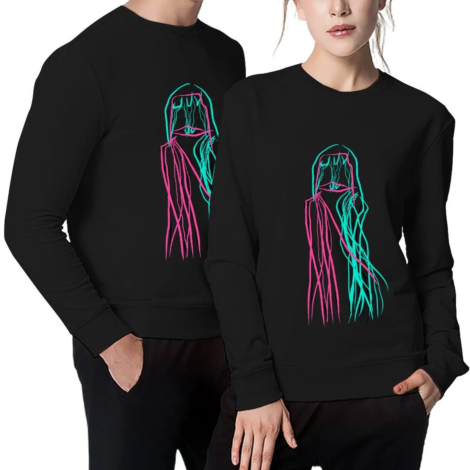 

Neon Deadly Box Jellyfish Sting Pullover mens clothing anime clothing autumn clothes hooded sweatshirts