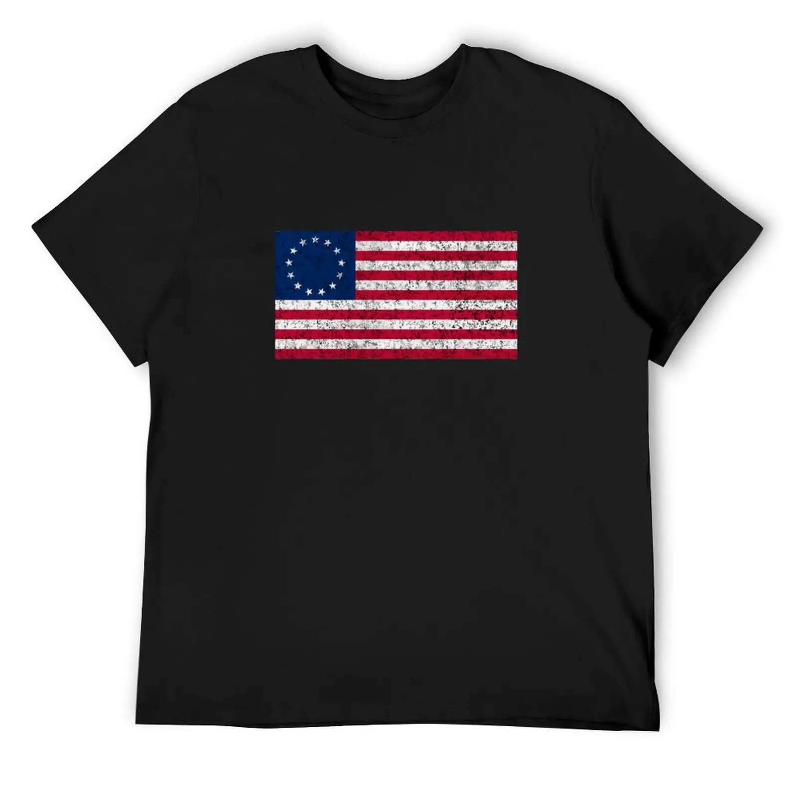 Distressed Betsy Ross Flag T-Shirt man clothes anime stuff t shirt for men