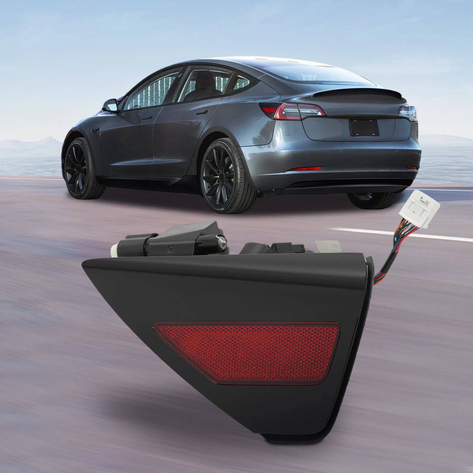 Cubierta de puerta de puerto de carga del lado del conductor para Tesla Model 3/Y (2017-2023) - Reemplazo de estilo OEM