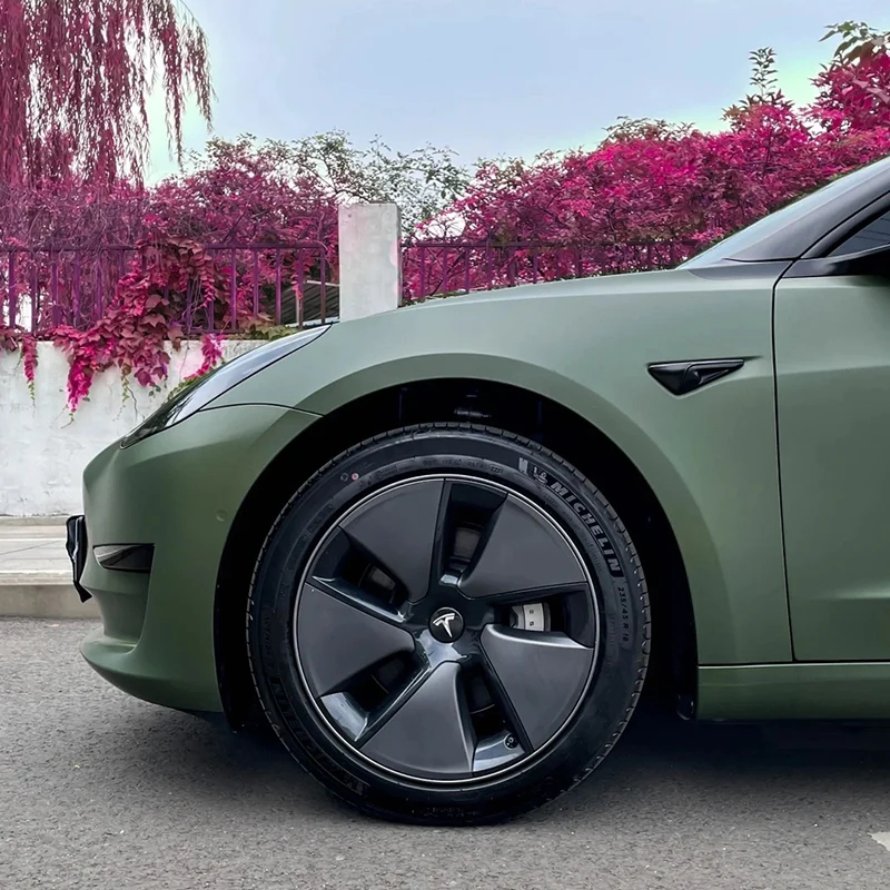 Pellicola opaca per protezione carrozzeria auto Pellicola avvolgente Ppf Vernice TPU Pellicola Tpu termofusibile verde militare satinato