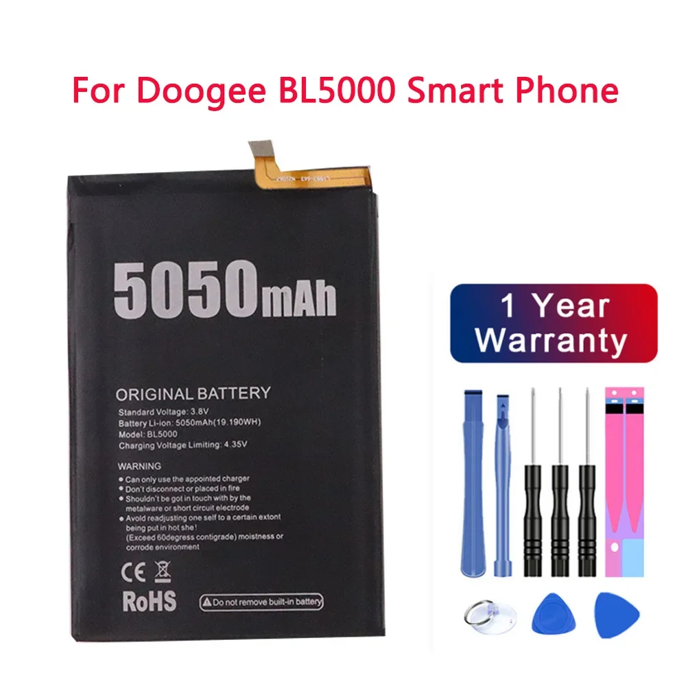 100% Original 5050mAh High Quality Doogee BL5000 Battery For Doogee BL5000 Mobile Phone Replacement Parts Backup Battery