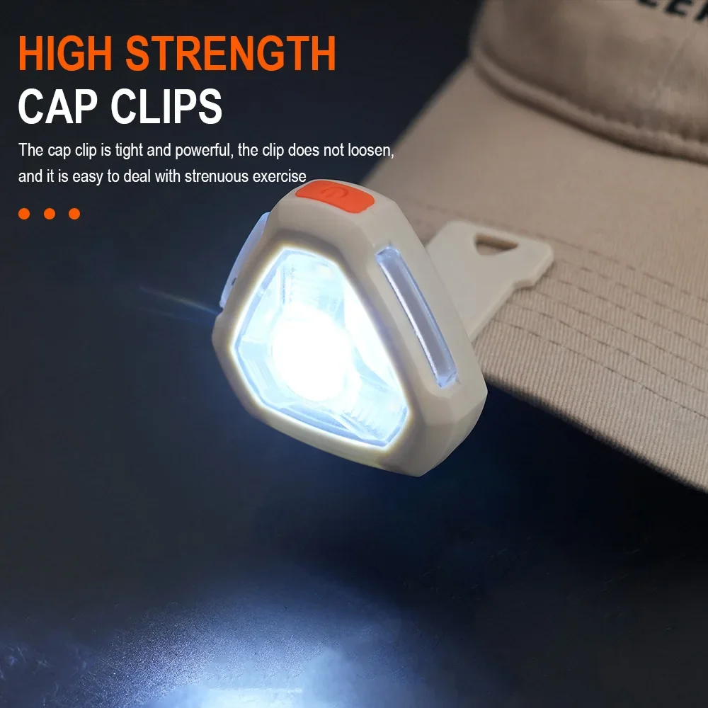 BORUiT 300LM Cap Clip LED Headlamp Type-C Rechargeable 500mAh Headlight Red Light Waterproof Camping Fishing Head Torch view 2