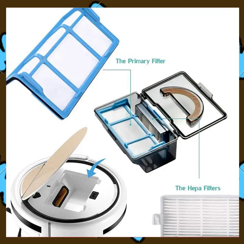

Promotion! 2Set Replacement Accessories Kit For ILIFE V3 V3S V5 V5S V5S Pro Robot Filter Pro Robot Filters Side Brushes