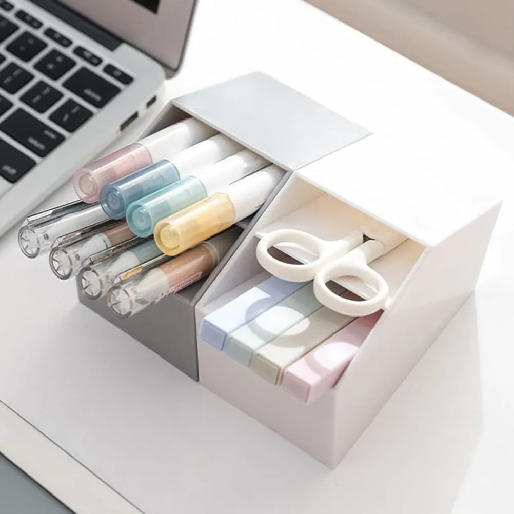 

2 шт., многофункциональный настольный держатель для ручек, коробка для хранения, портативный органайзер для офиса и студентов, контейнер для ручек, школьные канцелярские принадлежности