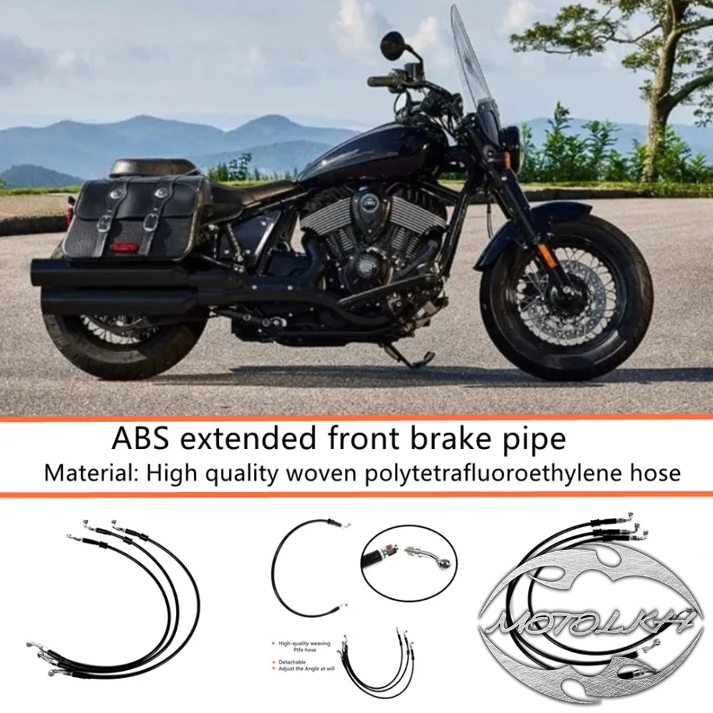 Motorbike ABS extended front brake pipe For indian Super Chief RT Limited Icon ABS Bobber Dark Horse 2022-2025