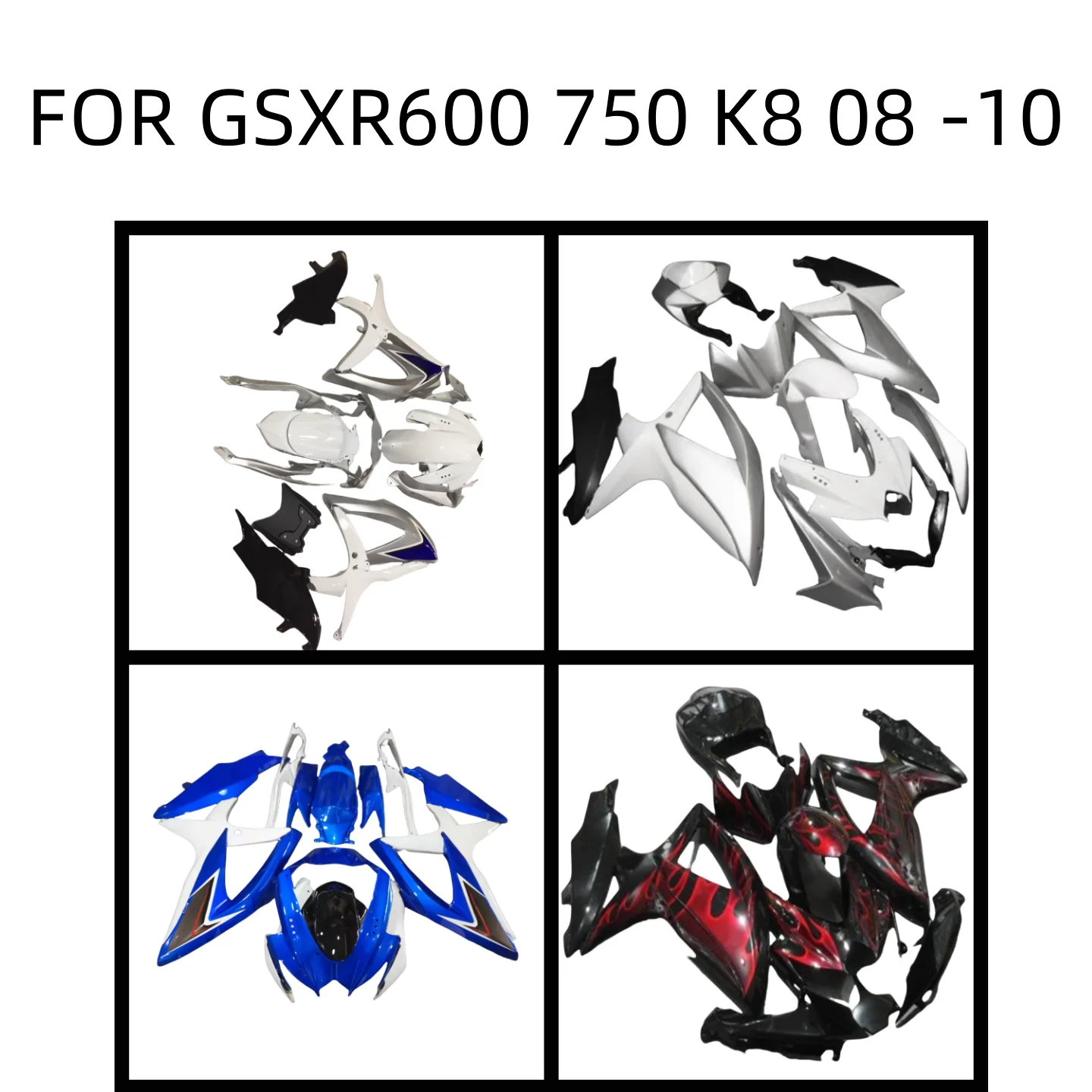 

New ABS Motorcycle Fairings Kit For GSXR600 GSXR750 08 09 10 K8 for GSXR 600 750 2008 2009 2010 Bodywork new Set