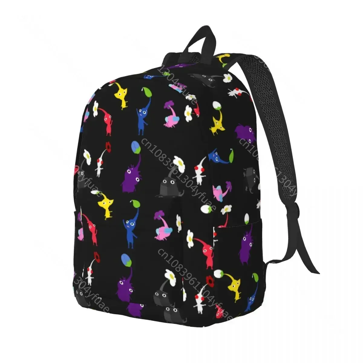 Cute Cartoon Logo Backpack Cartoon Student Unisex Polyester Travel Backpacks Pattern Fashion School Bags Rucksack