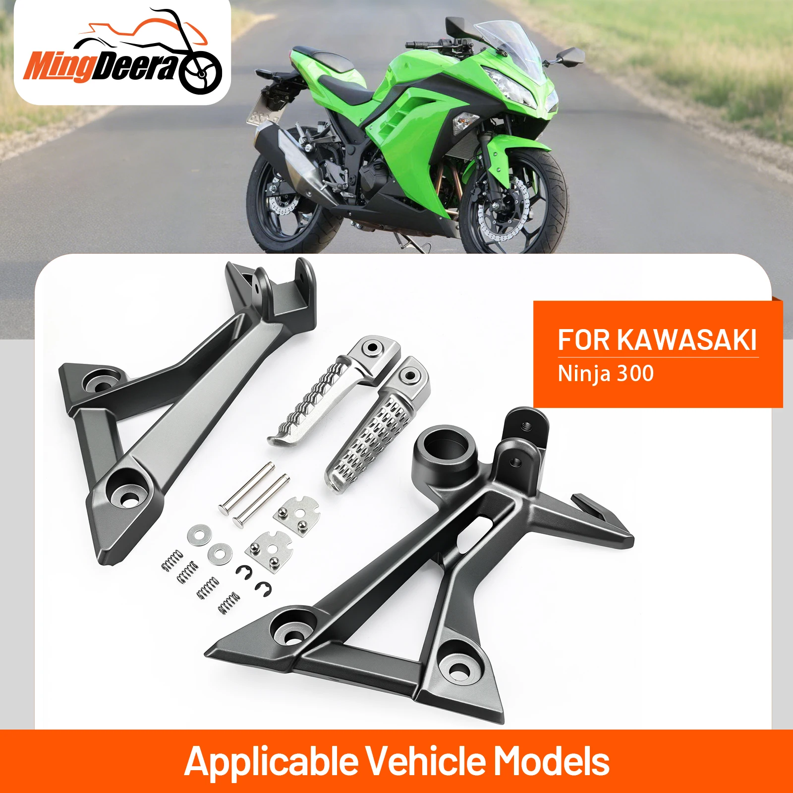 

Motorcycle Rear Passenger Footrest Assembly For Kawasaki Ninja 300 EX300 2013-2017