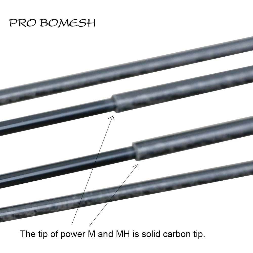 Pro Bomesh 1Pcs Swirl Sanded Carbon Fiber 1.92M 1.95M 1.98M 2.07M Butt Joint XF Action Bass Fishing Rod Blank DIY Component