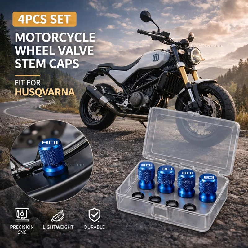 

For Husqvarna Vitpilen 801 Svartpilen 801 Motorcycle Accessories CNC Aluminum Tire Valve Stem Cap Air Port Cover Dustproof