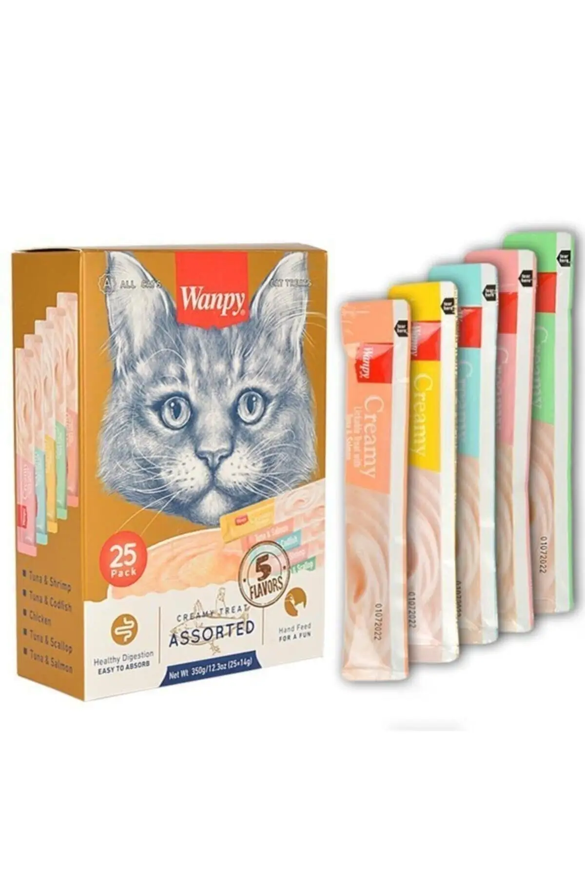 Mixed Liquid Kedi Award Maması 25x14g Five Flavors Healthy Nutritious Mama