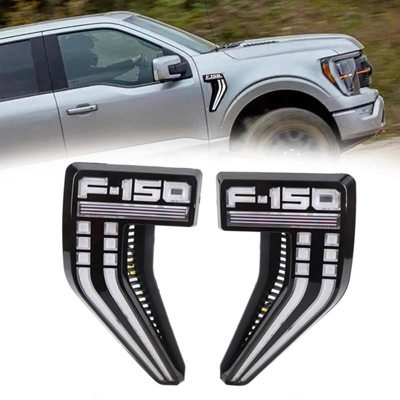 

Front Side Fender Light LED Daytime Running Light DRL Daylight Fog Lamp Side Wing lamp For Ford F-150 F150 Raptor 2021 2022