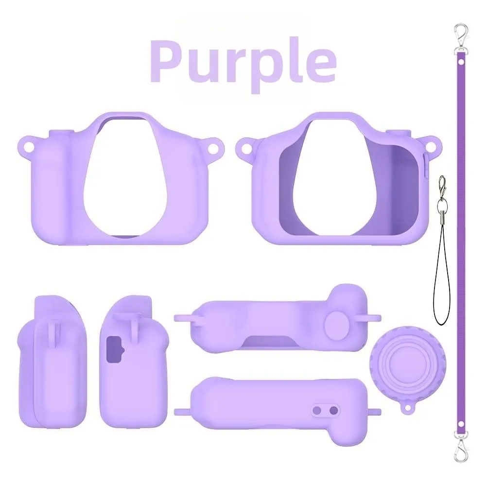 Silicone Protective Case with Lanyard Lens Cap Anti-Scratch Camera Cover Shockproof Protector Sleeve for Seckton X2 Camera