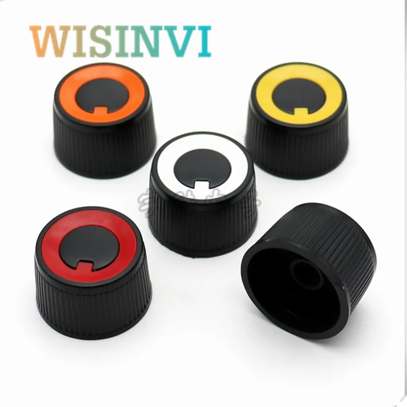 5PCS Plastic Flower Shaft Knob Diameter 25mm Height 16mm Potentiometer Encoder Knob Gear Shaped Inner Hole 6mm