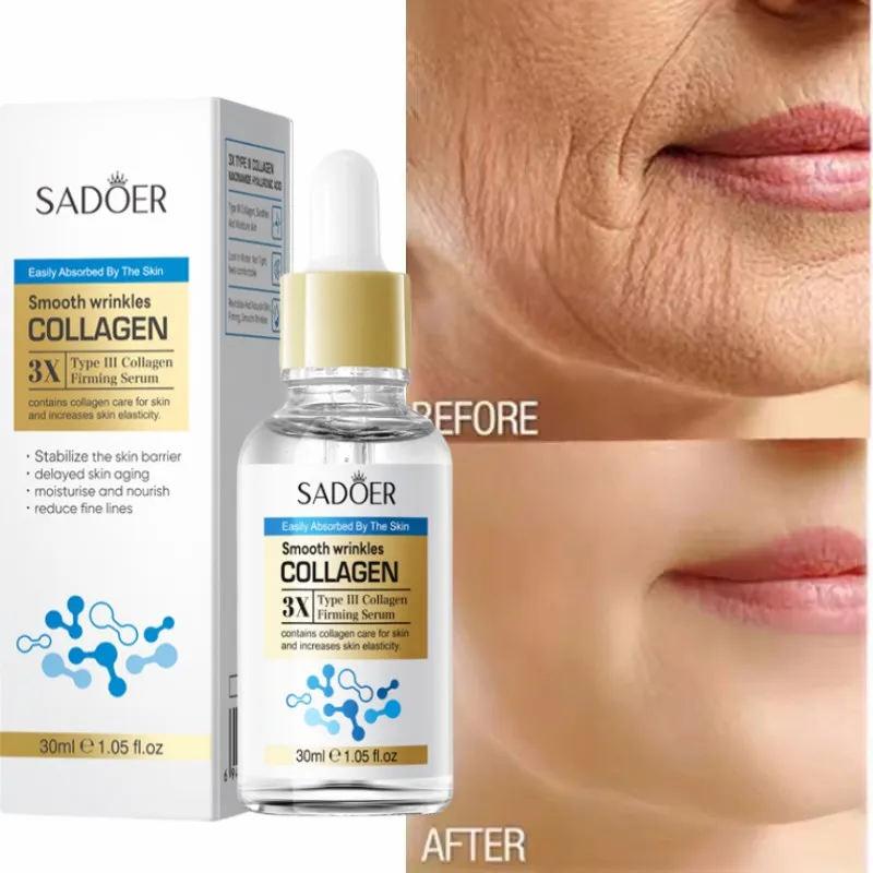 

Collagen Remove Wrinkle Face Serum Lift Firming Anti Aging Fade Fine Lines Whitening Brightening Moisturizer Skin Care Cosmetics