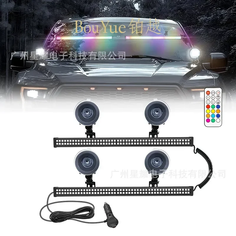 for New Car One to Two Symphony Remote Control LED Bar Light Warning Flash Strobe Strip for Truck