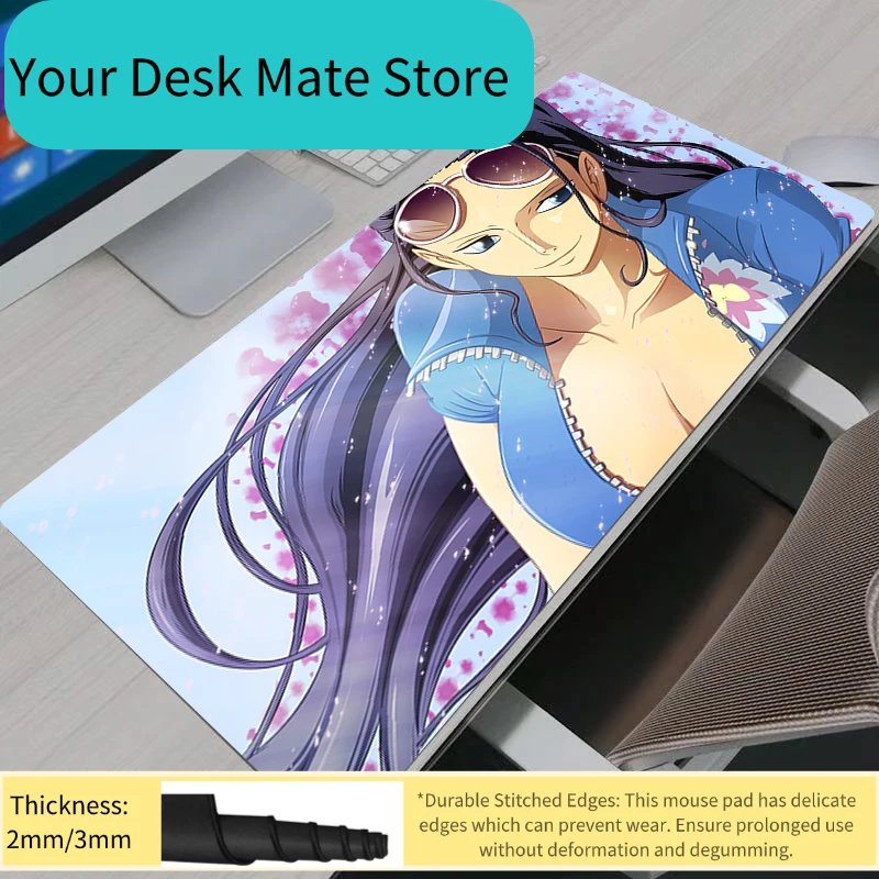 

Коврик для мыши игровой XL, новый, для компьютера, дома, ПК, One Piece Нико Робин, XXL, настольный коврик, натуральный каучук, офисный, противоскользящий