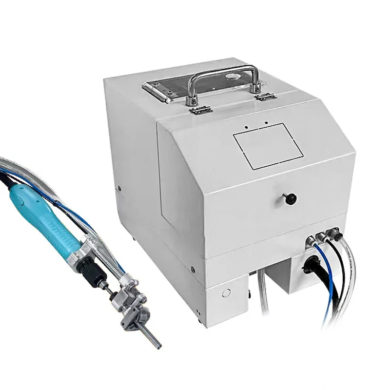 Hand-held nut assembly machine, air-blown feeding hexagonal nut and nut implantation machine
