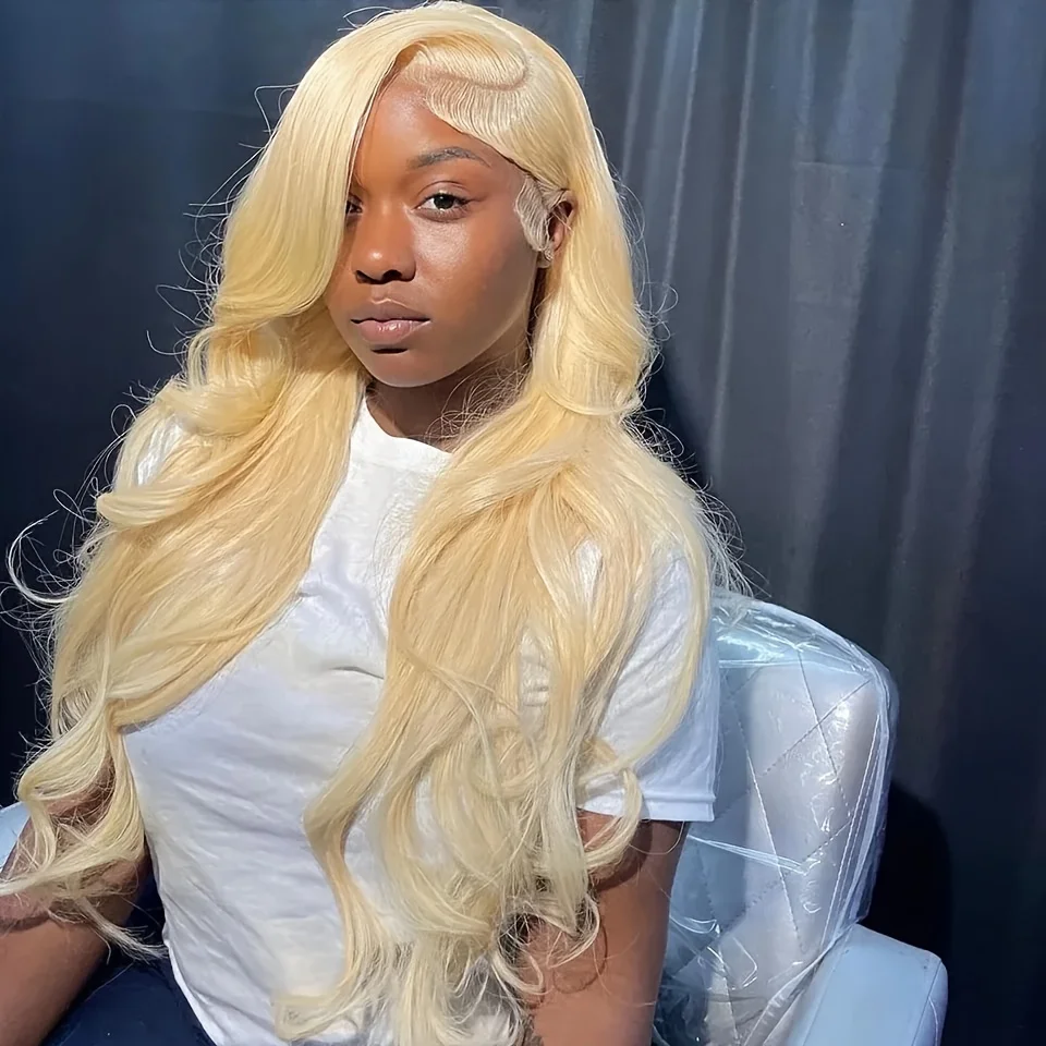 613 Blonde Hd Lace Frontal Wig 13x6 Human Hair Body Wave Human Hair Wigs For Black Women 30 Inch Brazilian 13x4 Lace Front Wig