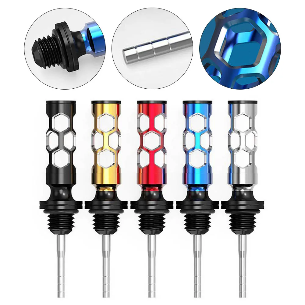 For Motorcycles Measuring Dipstick Motorcycle Oil Dipstick Engine Oil Measurement Black Aluminum Alloy Material