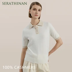BC813 High Quality Luxury Women's Clothing 100% Cashmere polo neck Pullover Knitted Sweater
