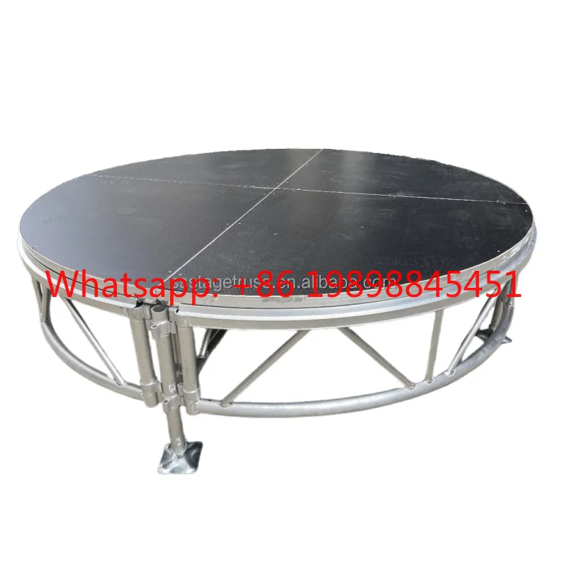 

3m Round Aluminum Assembly Stage Platform, Adjustable Feet for Wedding Concert