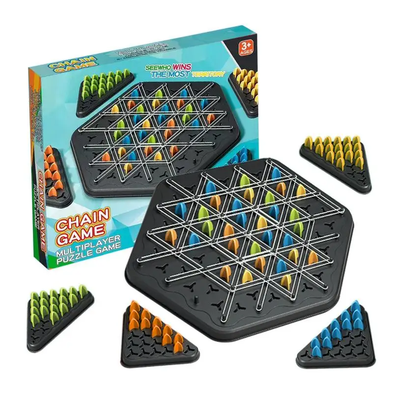 Chain Triangle Game Brain Teaser Strategy Puzzle Triangle Chess Desktop Game Parent-Child Interaction Exercise Thinking Toys