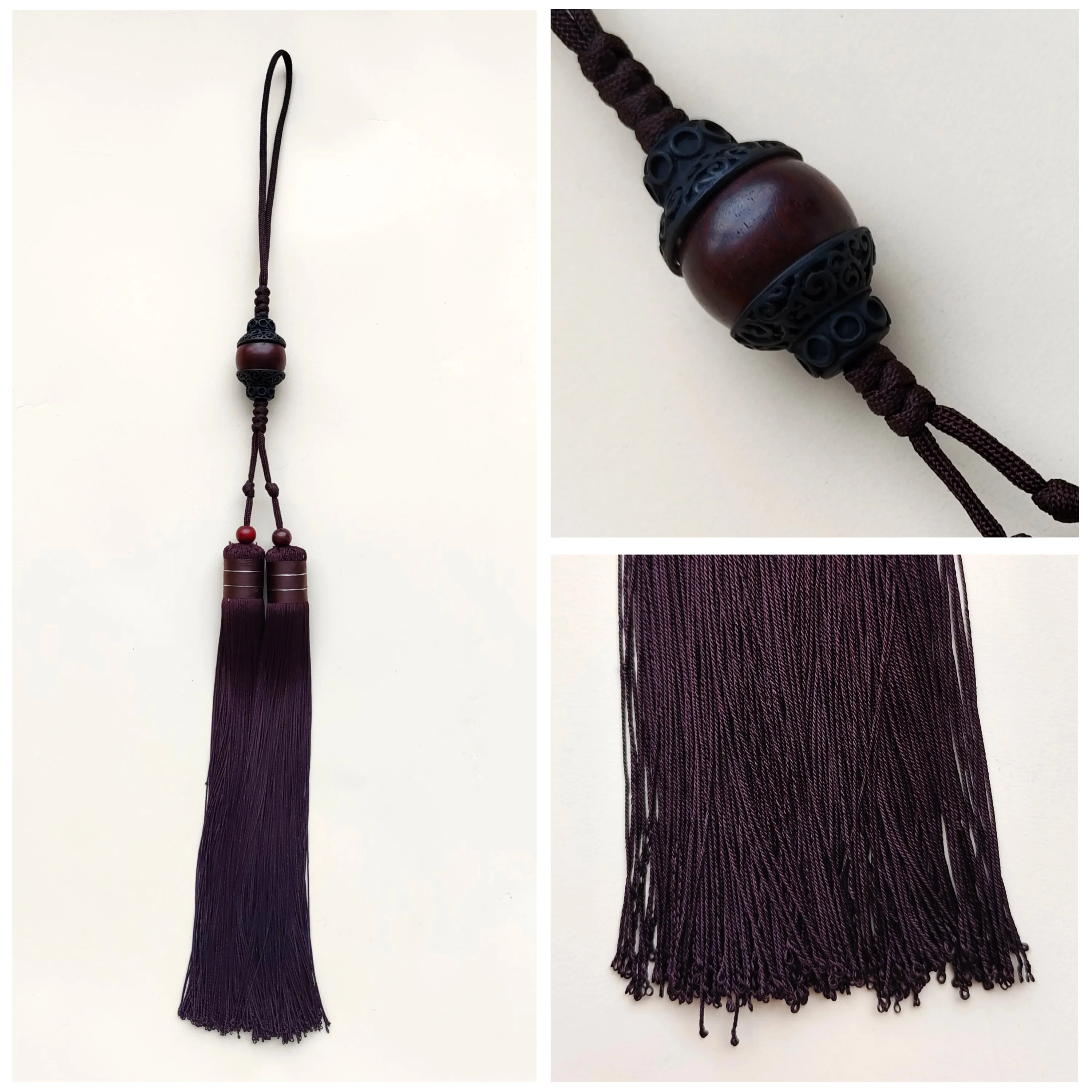 

Роскошный меч Тай Чи с кисточкой 58 см, шелковое подвесное украшение для боевых искусств, гладкий элегантный поток, аксессуар ручной работы с китайским узлом