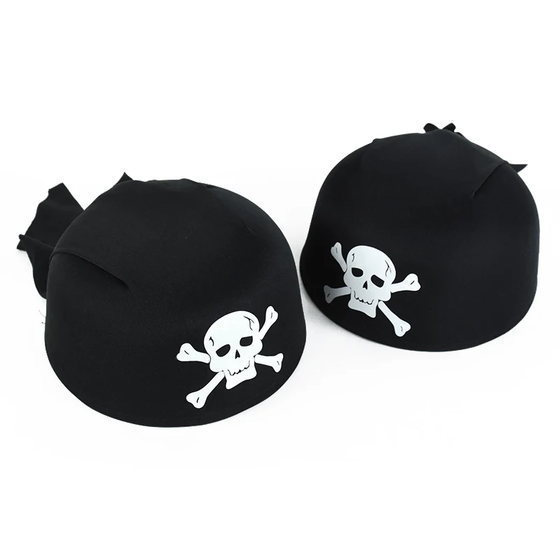 Halloween Pirate Hat Kids Adult Captain Hats Cosplay Costume Party Props Decoration Theme Caps Skull Print Masquerade Cap