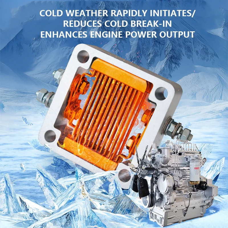 NEW Intake Air Preheater Four/Six Cylinder 12V/24V Starter Heater for YTO Dongfanghong Diesel Engine Tractor Parts