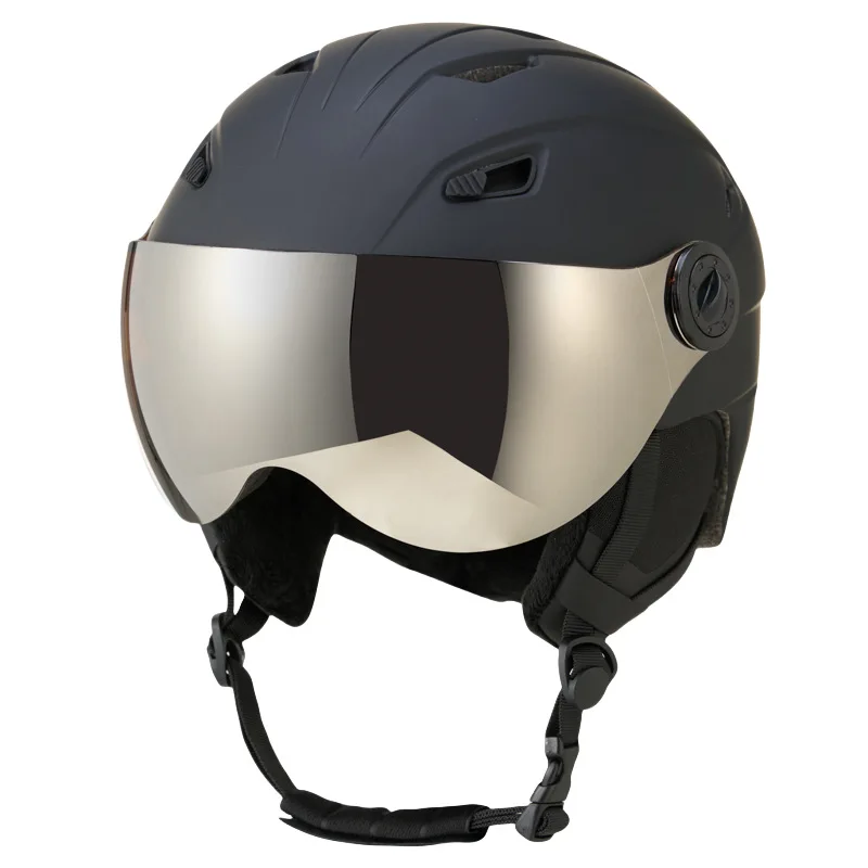 Integrated Ski Helmet Snow Goggles Outdoor Sports Adult Warm Anti-fog Snow Helmet