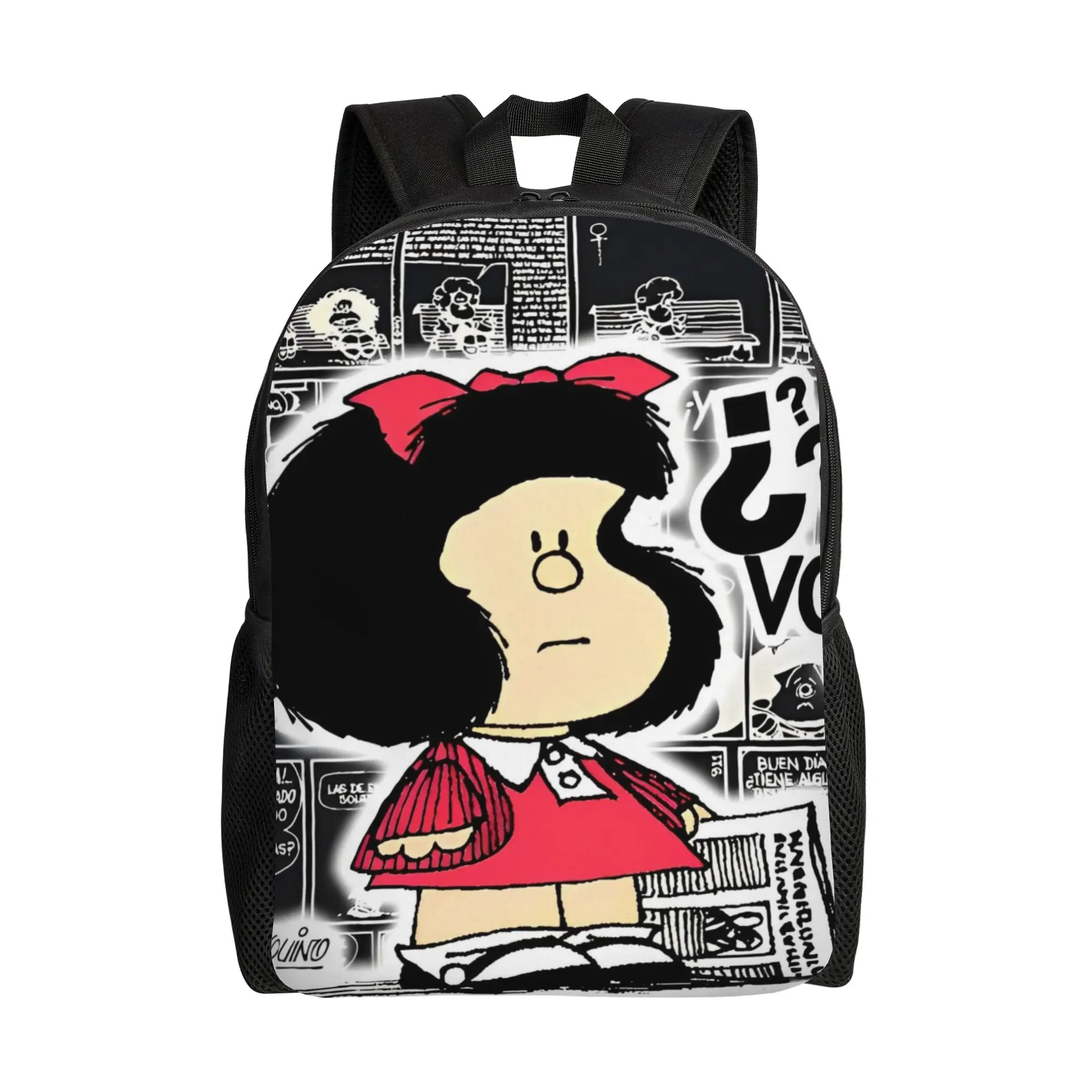 

Mafalda Kawaii Backpack for Men Women Cool Student Business Daypack Anime Cartoon College Canvas Bags Outdoor