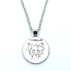 Boykisser Cat Meme Necklace for Women Jewelry Creative Kawaii Fun Pink Silly Cats Funny Cabochon Glass Pendant Necklace Wholesal