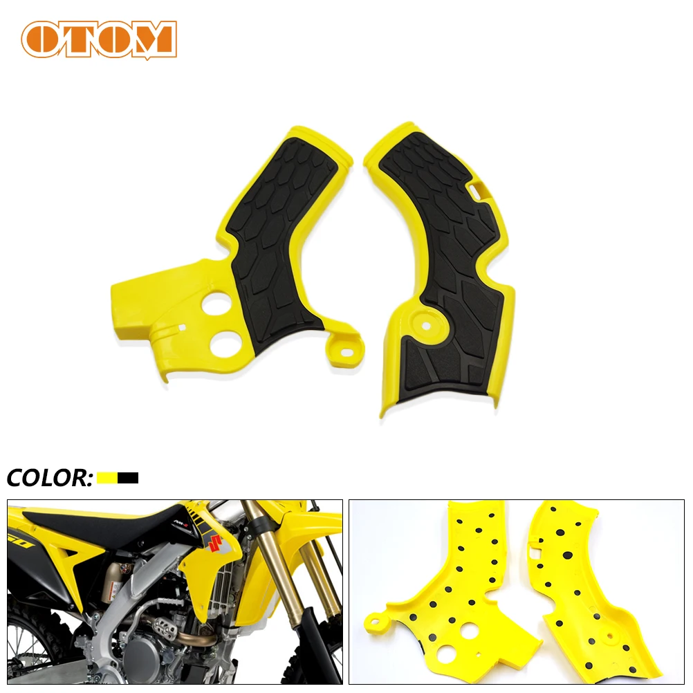 

OTOM Motocross X-Grip Frame Guard Protection Protector Cover Plastic Body For SUZUKI RMZ250 2010-2018 Dirt Pit Bike Motorcycle