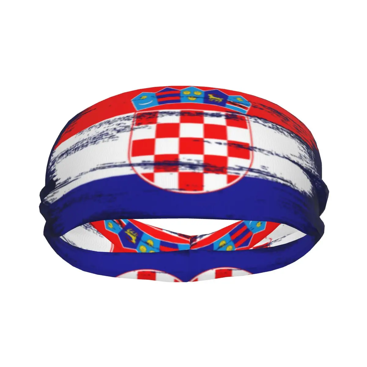 

Sports Headband Portable Hair Band Flag Of Croatia Grunge Hair Wrap Brace Cycling Running Exercising Sweatband