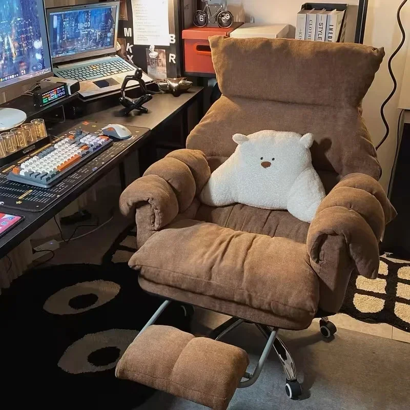 

Comfortable Long-term Sofa Chair, Gaming Chair, Bedroom Desk Chair, Home Study Office Stool, Soft and Comfortable