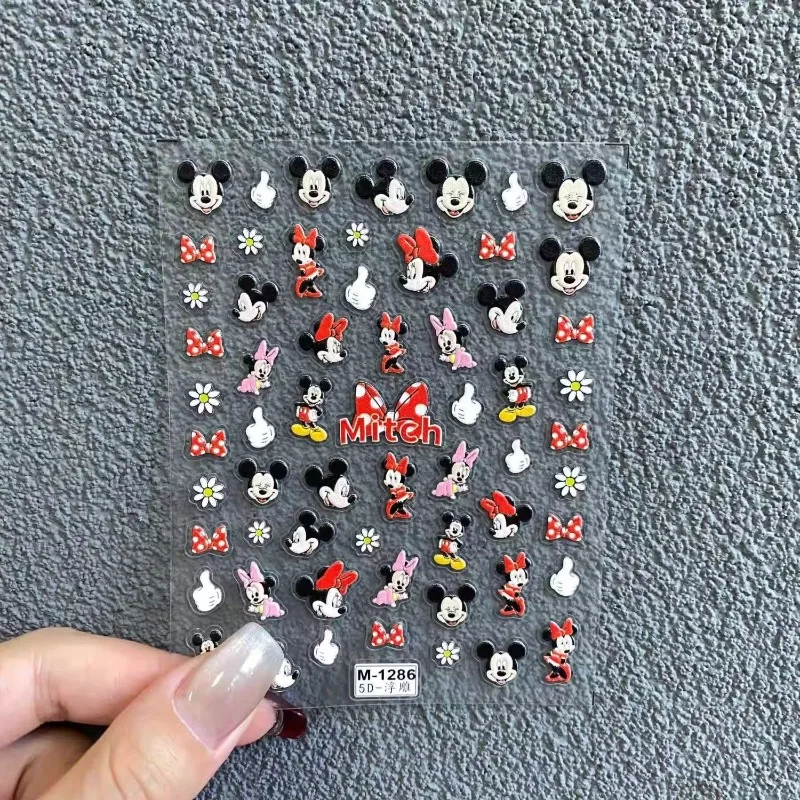 Nuevas pegatinas de dibujos animados de Mickey Mouse, impermeables, 3D, para fundas de teléfono, fundas de tabletas, tazas, decoraciones, artículos esenciales para estudiantes, regalos navideños.