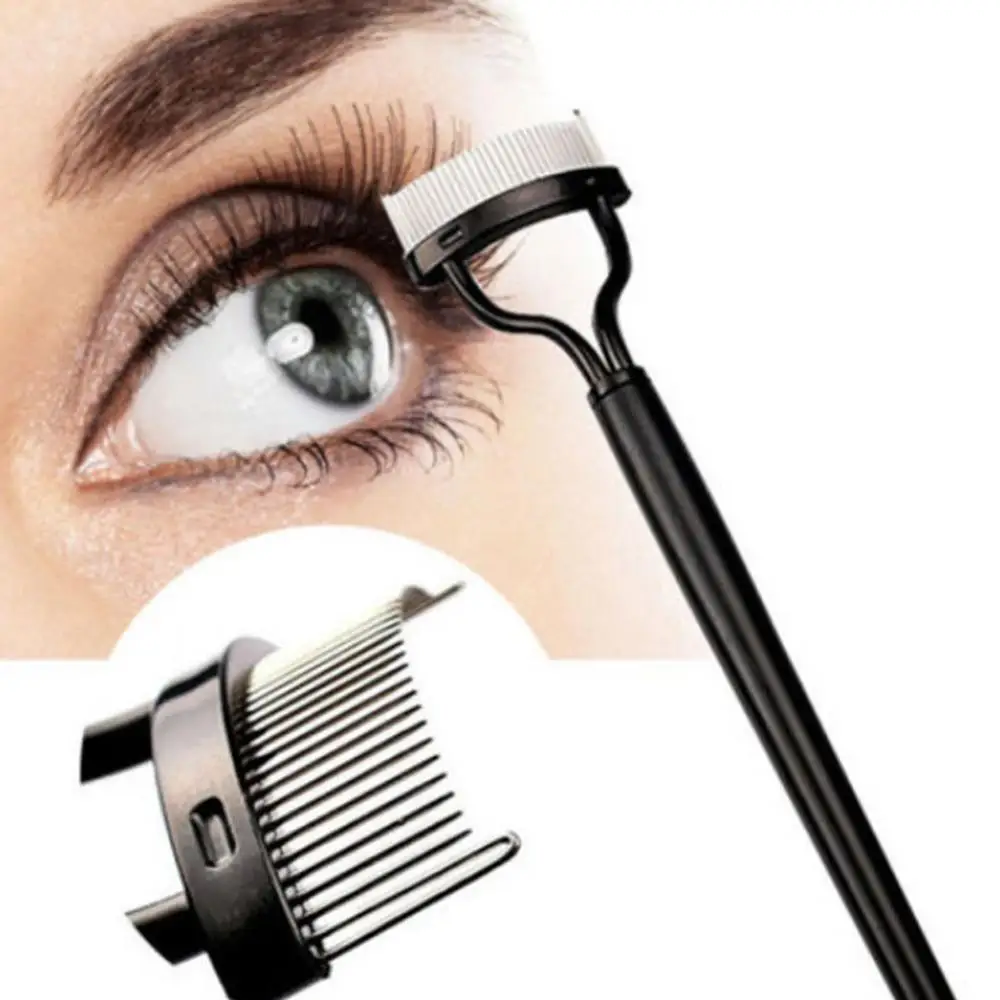 Eyelash Curler Steel Needle Eyelashes Extension Brush Comb Lash Separator Beauty Eyelash Curler Makeup Tool