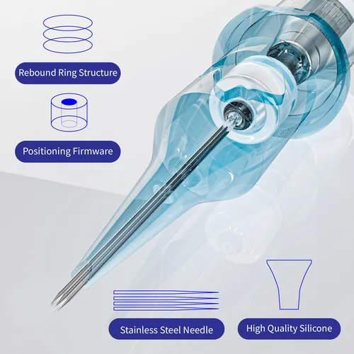 Imagen 2 del producto Agujas de cartucho de tatuaje de segunda generación Neebol, agujas de cartucho desechables profesionales de membrana # 12 PAQUETE Estándar 20/50