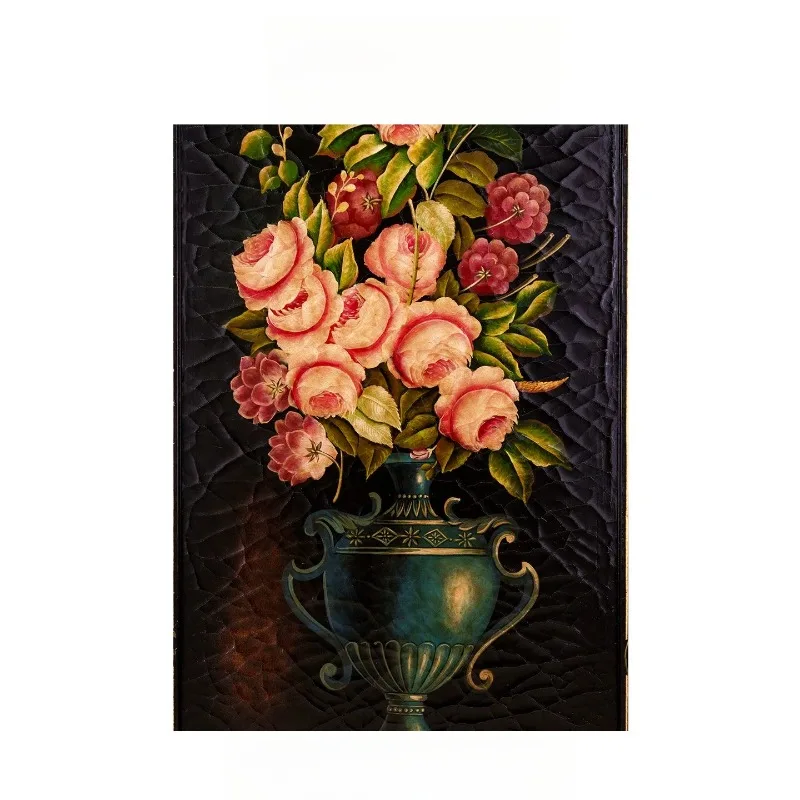 Hanging paintings Vertical entry porch corridor aisle decorative murals Advanced flower texture