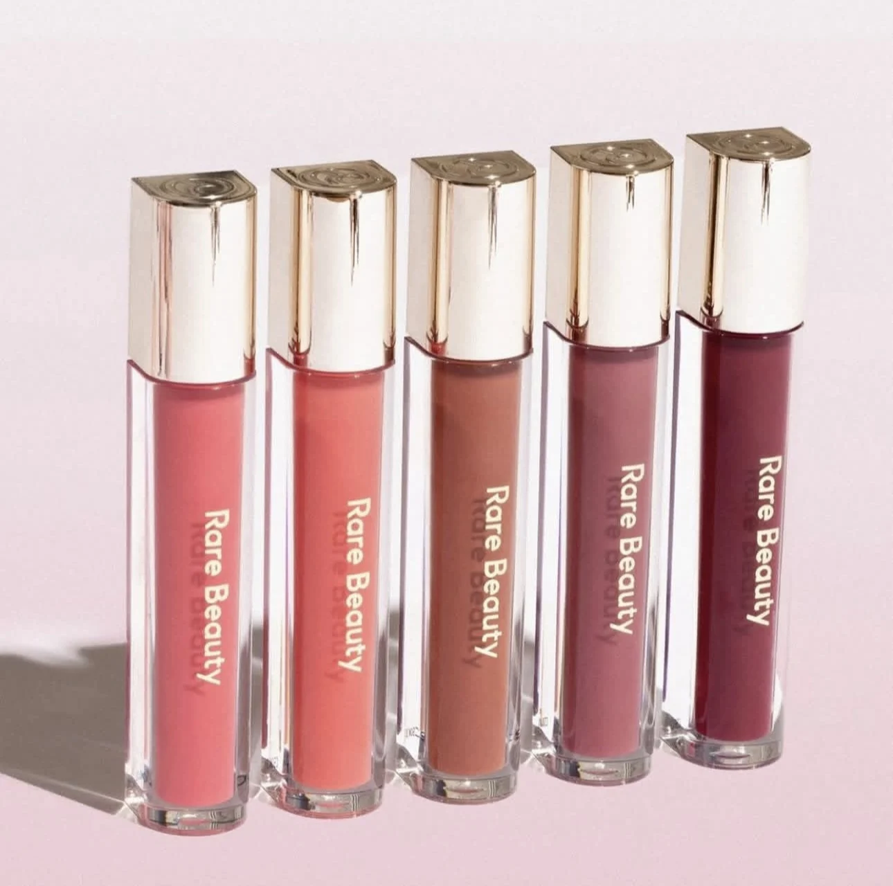 

3.8ml Original Lipstick Rare Beauty Stay Vulnerable Glossy Lip Blam Apricot Neutral Mauve Rose Berry Nourishing High Shine Color