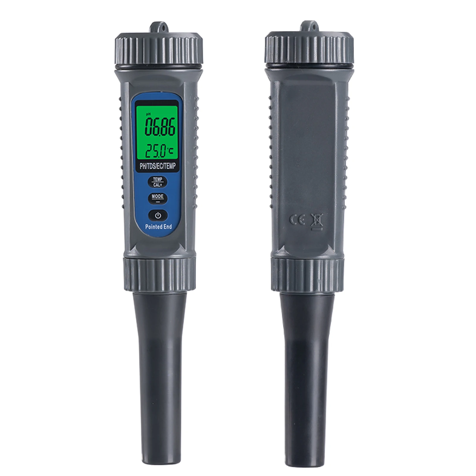 

4 in 1 Digital PH EC TDS Food Tester 0.00-14.00pH Pointed End Acidity Analyzer for Fruit Cheese Meat Dough Juice 2025 New