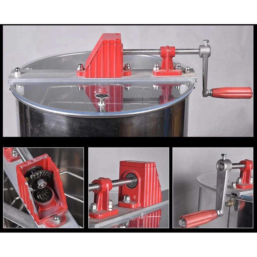 3 Frame Separator Stainless Steel Manual Honey Extractor Manual Bee Honey Extractor Honey Centrifuge Beekeeping Equipment