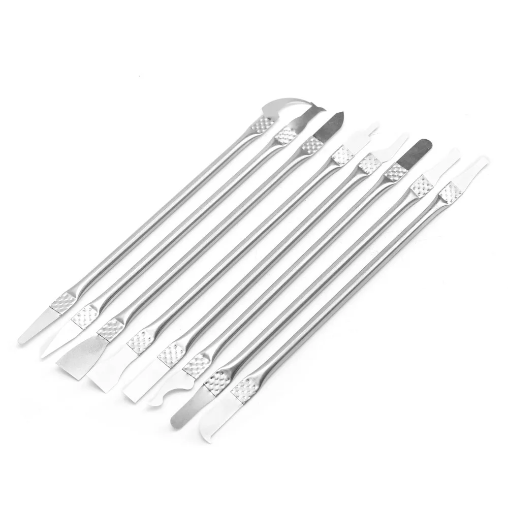 8pcs Ultra Thin Blade IC Chip Removal Tool Dual Ends Disassemble Pry Tool Phone Chip Repair Knife Alignment Tool Metal Spudger